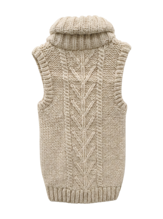 SHIPS:SHAWL/C HAND KNIT VEST 15FW