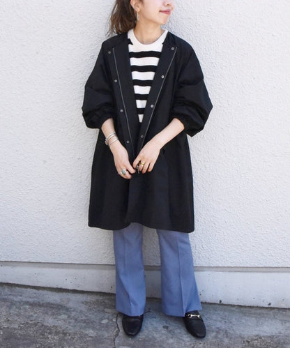 SHIPS any:〈撥水〉ノーカラー テント モッズ コート