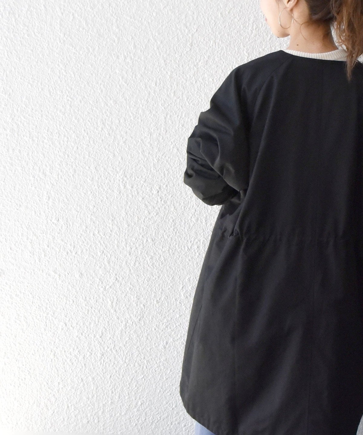 SHIPS any:〈撥水〉ノーカラー テント モッズ コート