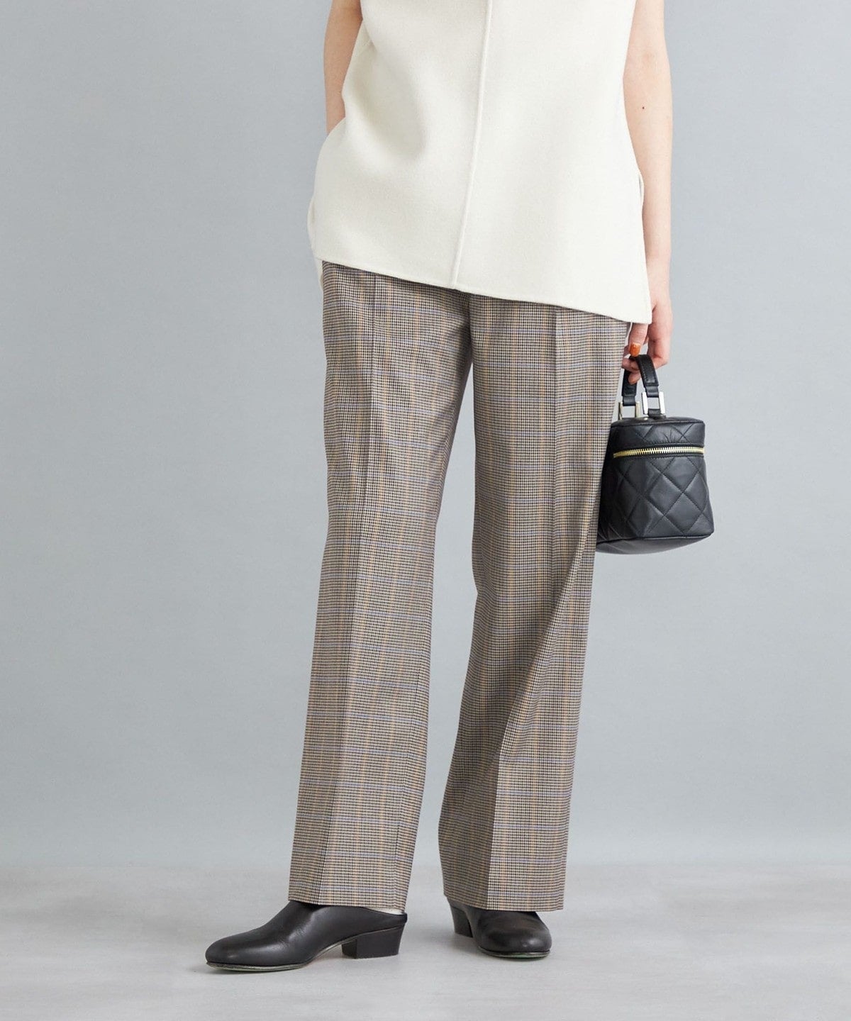 〈手洗い可能〉先染めブリティッシュチェックパンツ