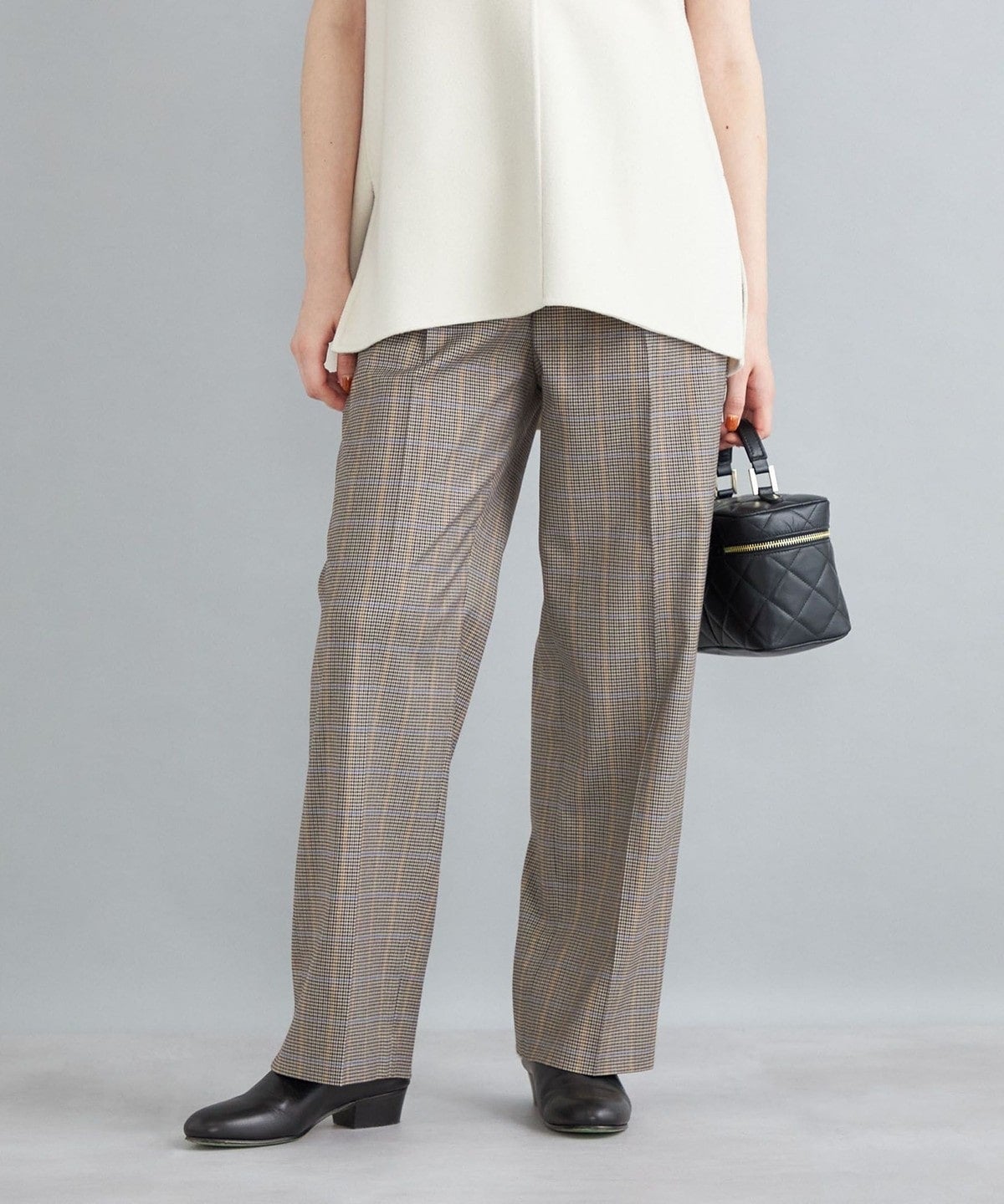 〈手洗い可能〉先染めブリティッシュチェックパンツ