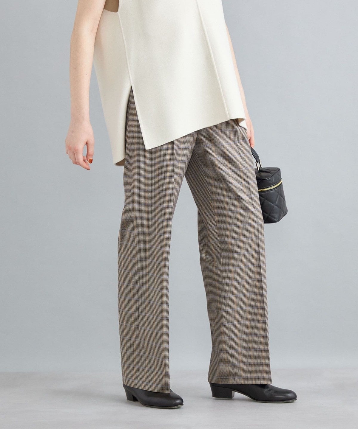 〈手洗い可能〉先染めブリティッシュチェックパンツ