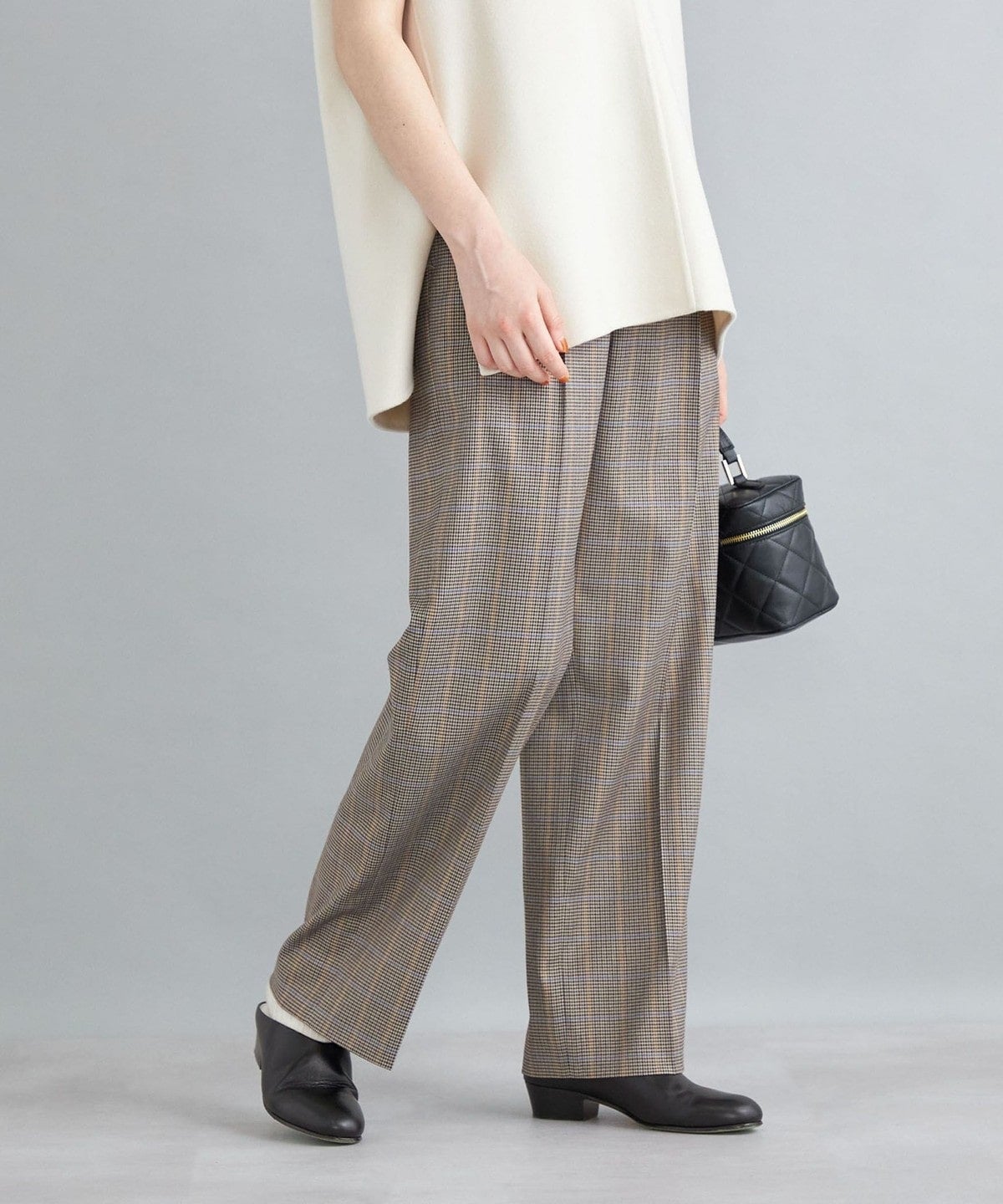 〈手洗い可能〉先染めブリティッシュチェックパンツ