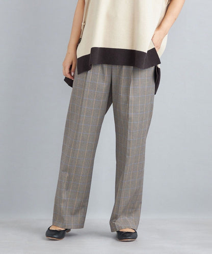 〈手洗い可能〉先染めブリティッシュチェックパンツ