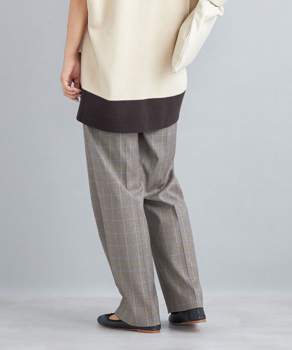 〈手洗い可能〉先染めブリティッシュチェックパンツ