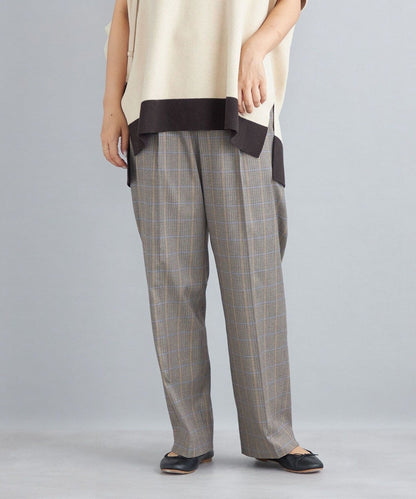 〈手洗い可能〉先染めブリティッシュチェックパンツ