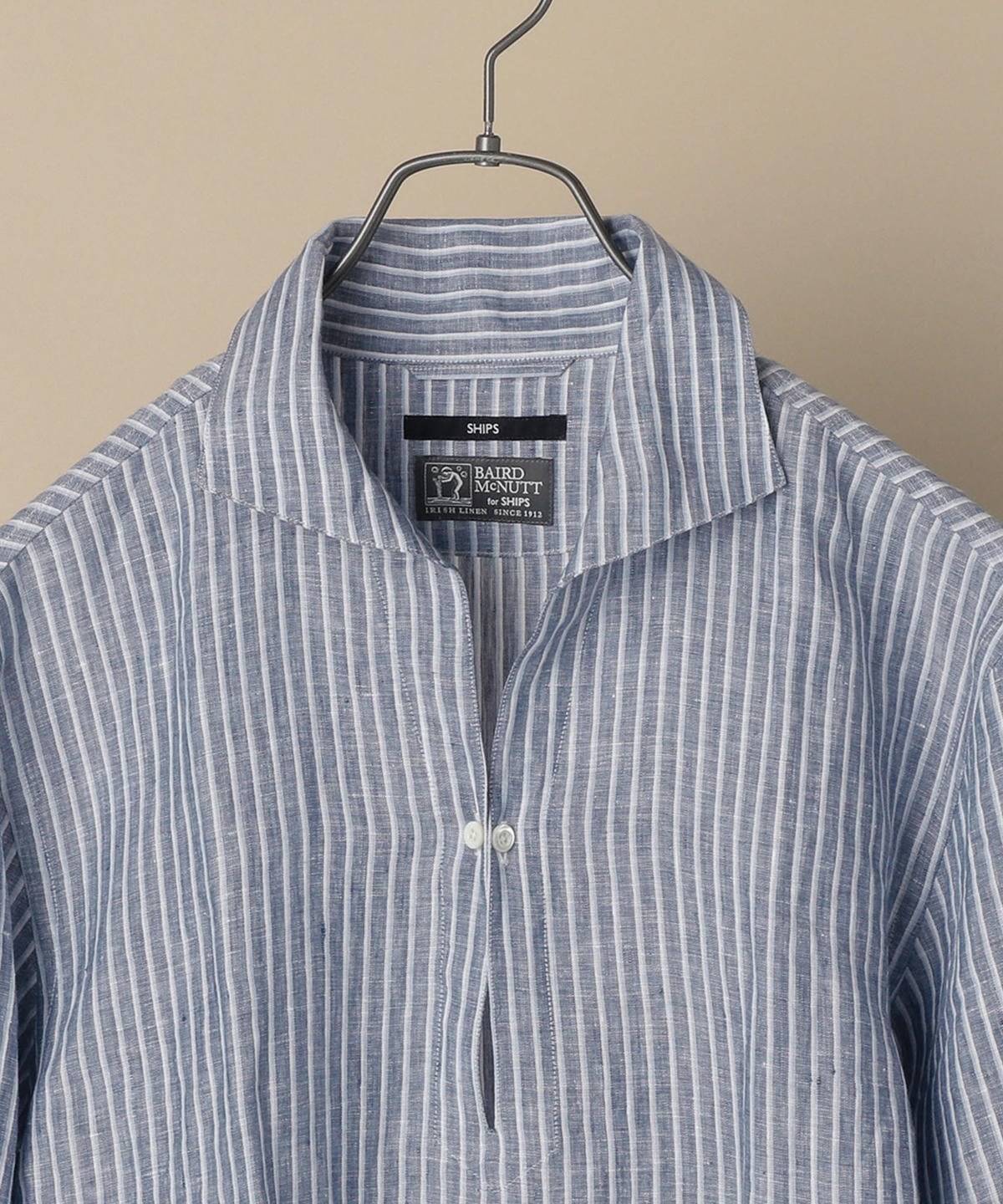 SHIPS: BAIRD MCNUTT リネン リラックス 7スリーブ カプリ シャツ 20SS