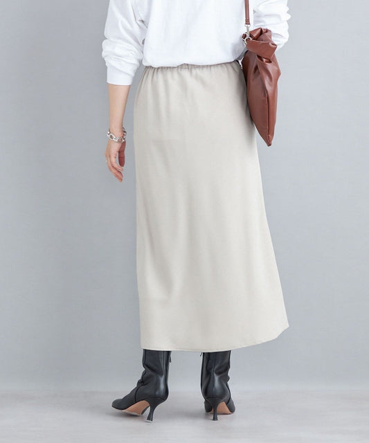 〈手洗い可能〉フィブリルサテン マーメイド スカート