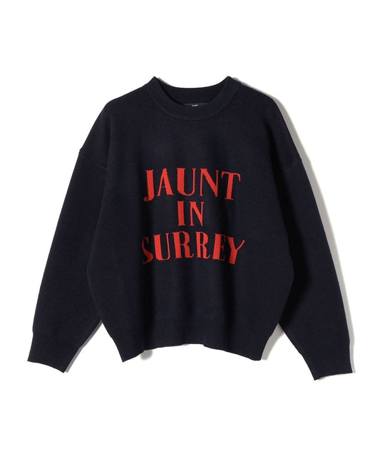 SHIPS Colors:〈手洗い可能〉ロゴ ジャカード ニット