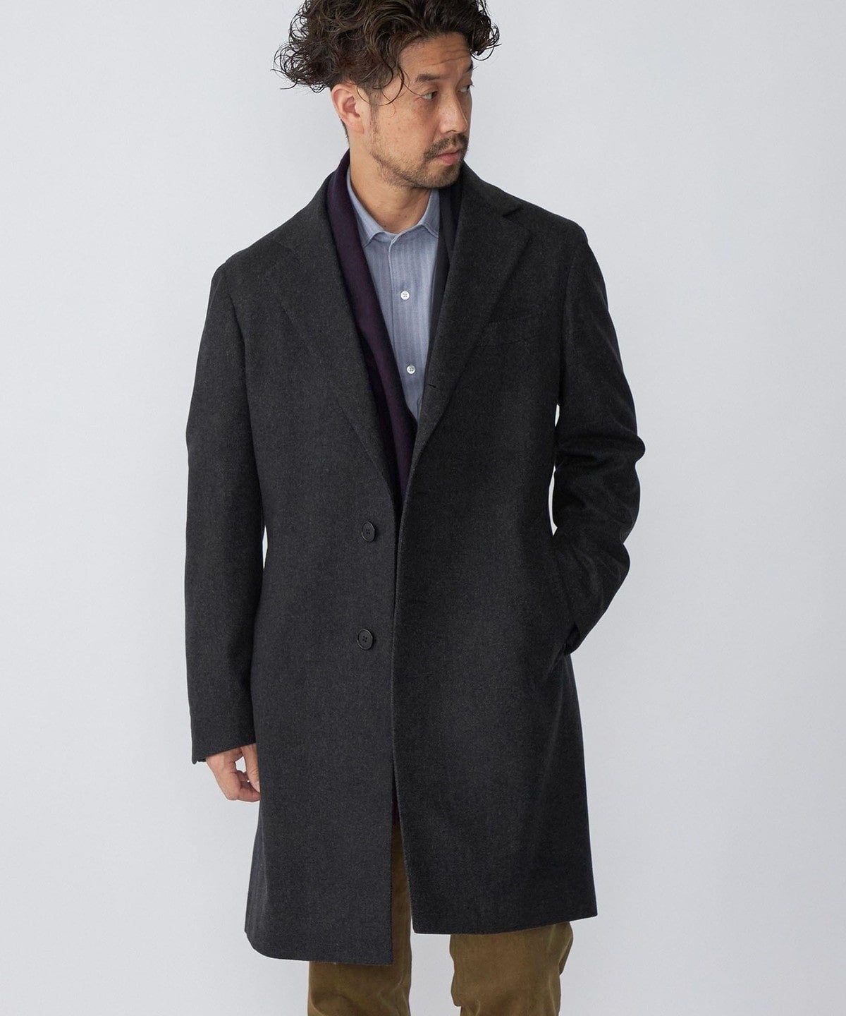 SHIPS: ウール カシミヤ チェスターコート