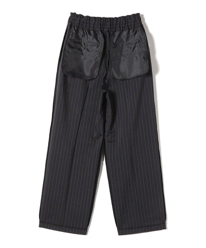 〈手洗い可能〉ストライプ ツイル ストレート パンツ