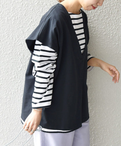 SHIPS any:〈ウォッシャブル〉ツイル ジャージ ジレ ベスト