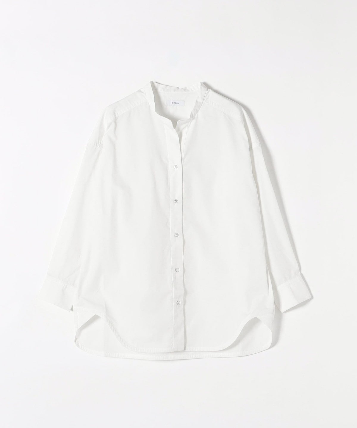 SHIPS any:〈洗濯機可能〉REPREVE バンド カラー シャツ