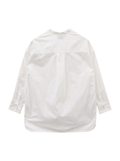 SHIPS any:〈洗濯機可能〉REPREVE バンド カラー シャツ