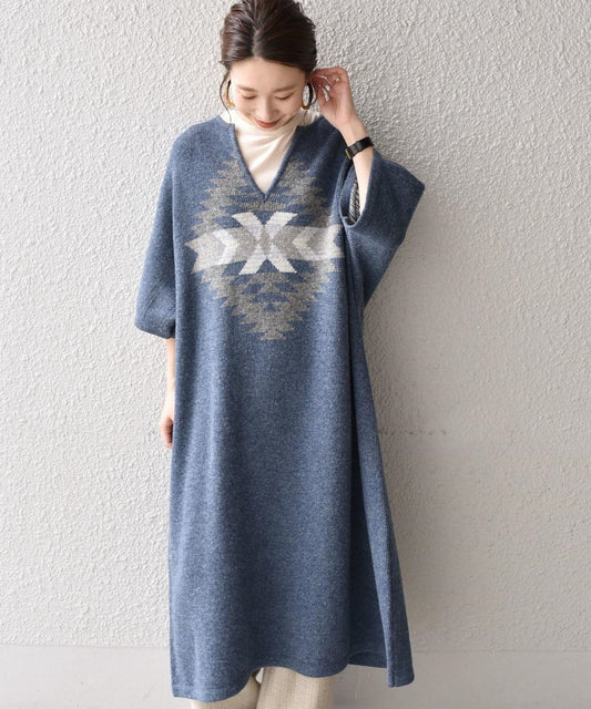 PENDLTON: カフタンニットワンピース