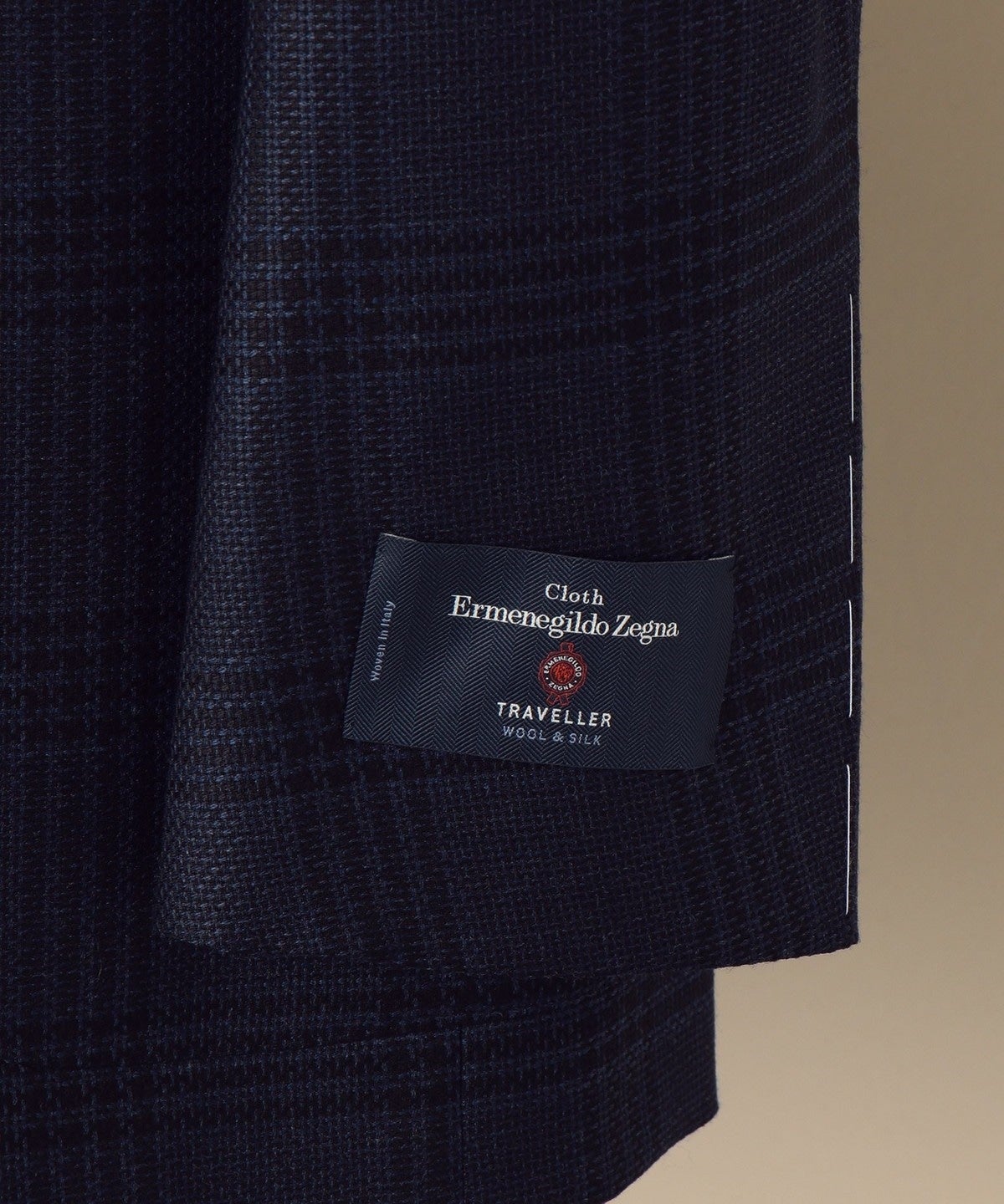 SD: エルメネジルド ゼニア  トラベラー ホップサック ネイビー グレンチェック ジャケット