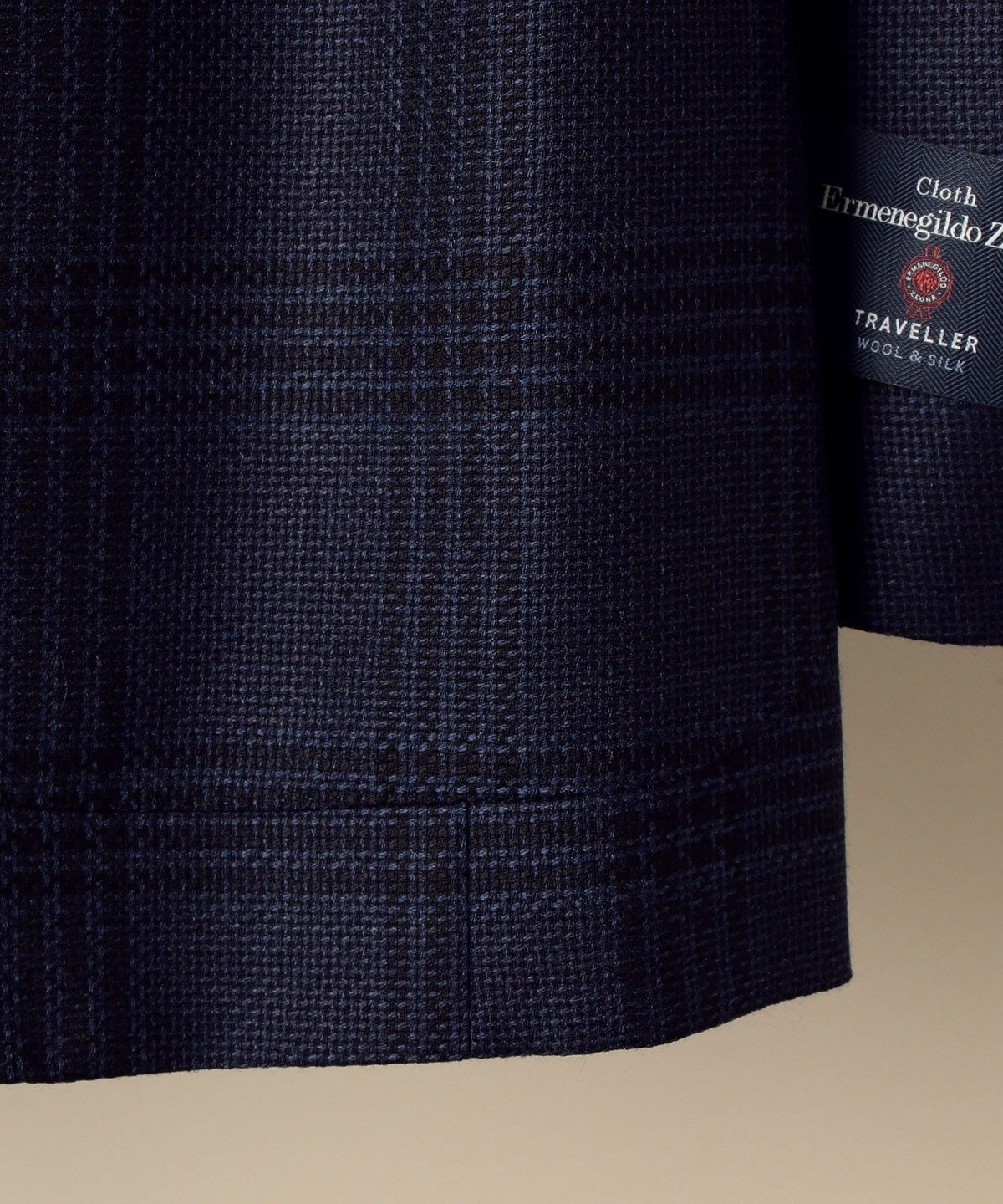 SD: エルメネジルド ゼニア  トラベラー ホップサック ネイビー グレンチェック ジャケット