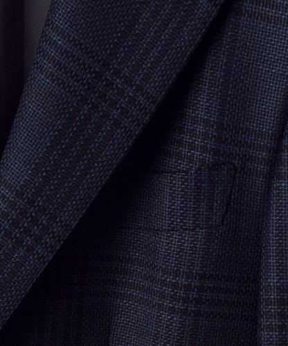 SD: エルメネジルド ゼニア  トラベラー ホップサック ネイビー グレンチェック ジャケット