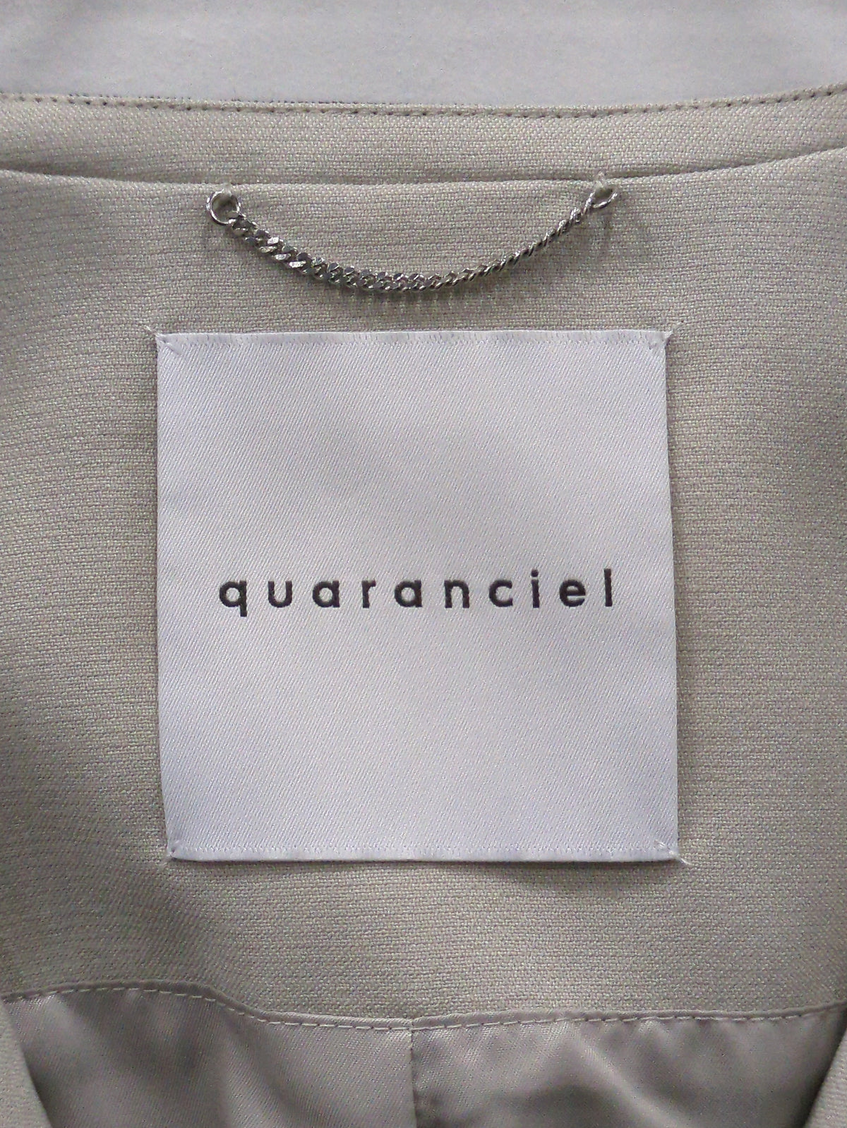 quaranciel:〈洗濯機可能〉 ダブルクロス ボタン ノーカラー ジャケット