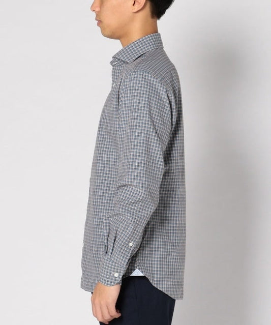 SD: 【ウォッシュド】 タータンチェック ホリゾンタルカラー シャツ