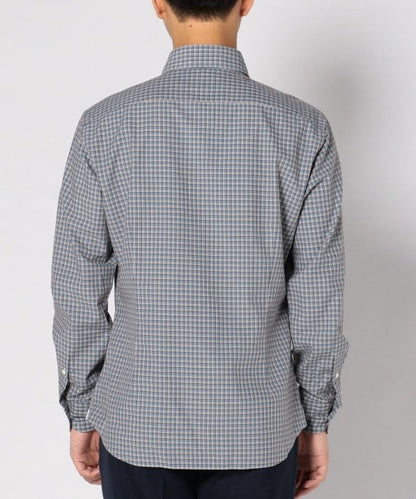 SD: 【ウォッシュド】 タータンチェック ホリゾンタルカラー シャツ