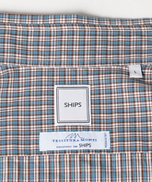 SD: 【ウォッシュド】 タータンチェック ホリゾンタルカラー シャツ