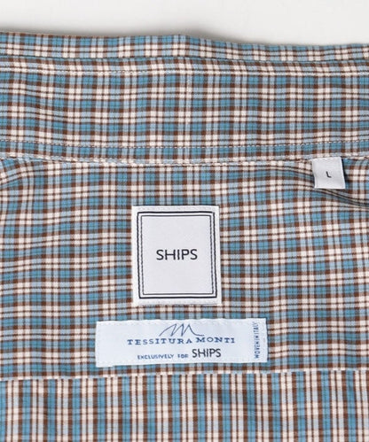 SD: 【ウォッシュド】 タータンチェック ホリゾンタルカラー シャツ