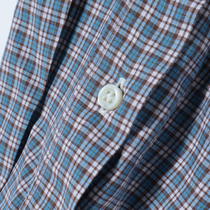 SD: 【ウォッシュド】 タータンチェック ホリゾンタルカラー シャツ