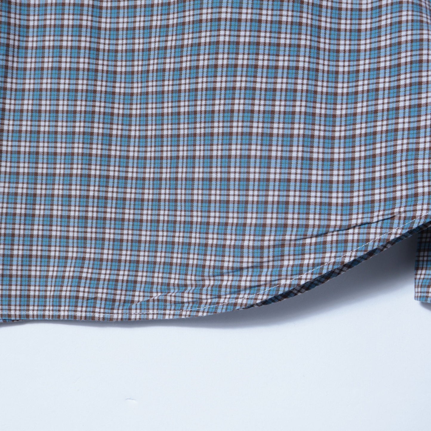 SD: 【ウォッシュド】 タータンチェック ホリゾンタルカラー シャツ