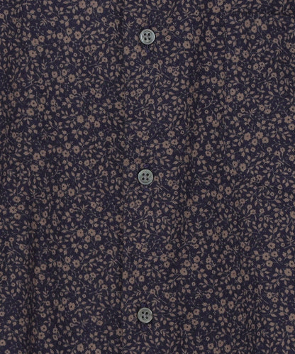 SHIPS: フランネル フラワープリント セミワイドカラーシャツ