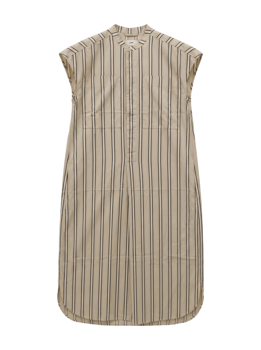 UNFIL:CTN TWILL SLEEVELESS OP