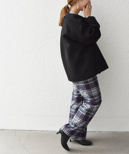 SHIPS any: ノンミュールジングウール ノーカラー ショート コート