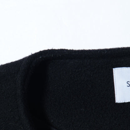 SHIPS any: ノンミュールジングウール ノーカラー ショート コート