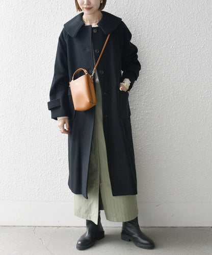 SHIPS any: PONTETORTO フラットカラー ロング コート