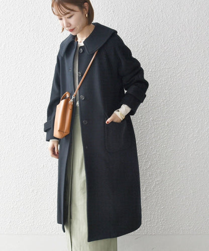 SHIPS any: PONTETORTO フラットカラー ロング コート