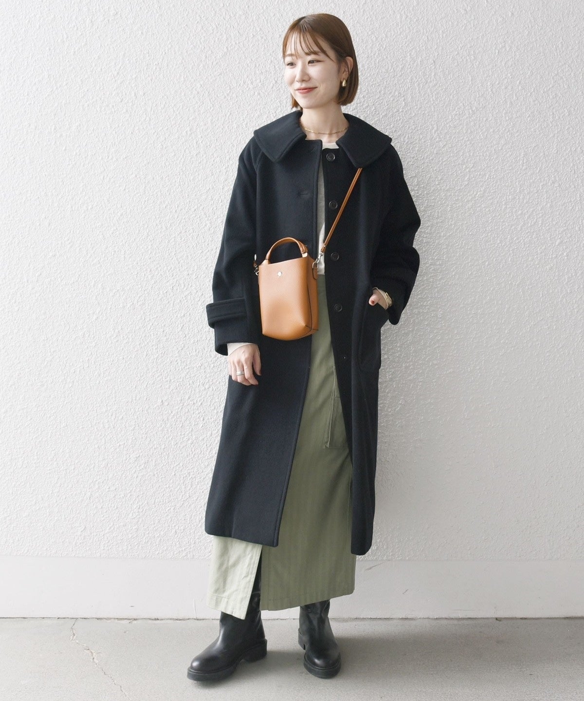 SHIPS any: PONTETORTO フラットカラー ロング コート