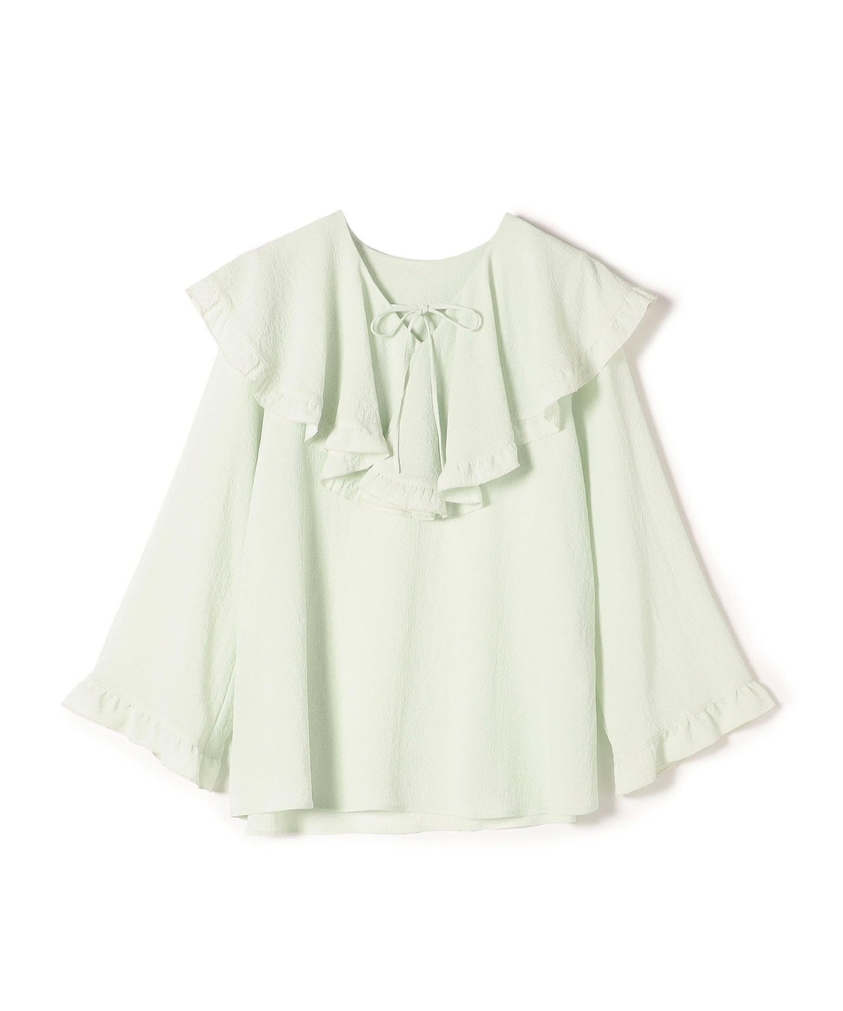 〈手洗い可能〉スムージーリップ ラッフル ブラウス