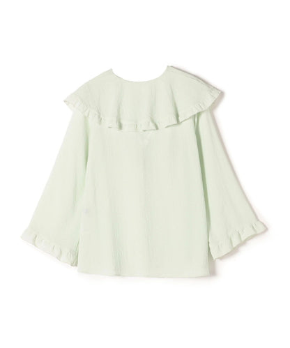 〈手洗い可能〉スムージーリップ ラッフル ブラウス