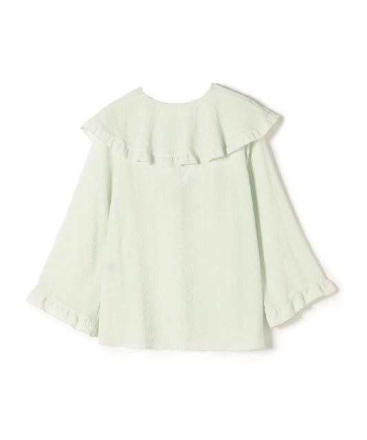 〈手洗い可能〉スムージーリップ ラッフル ブラウス