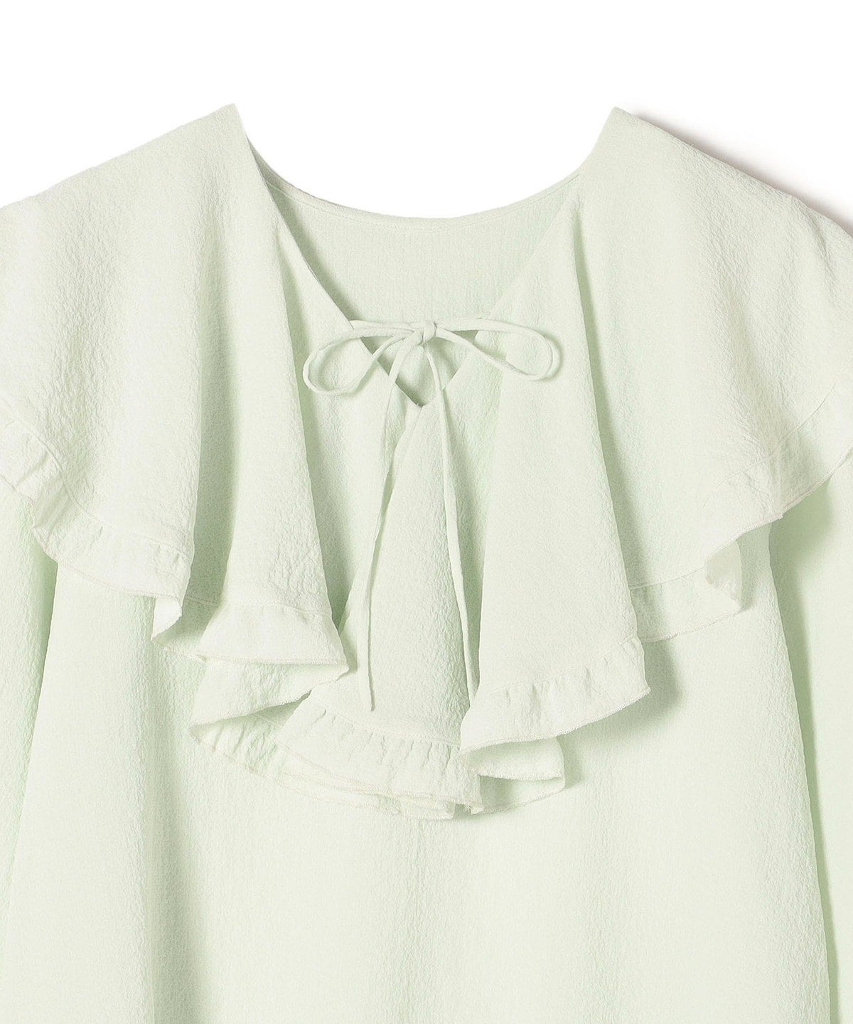 〈手洗い可能〉スムージーリップ ラッフル ブラウス