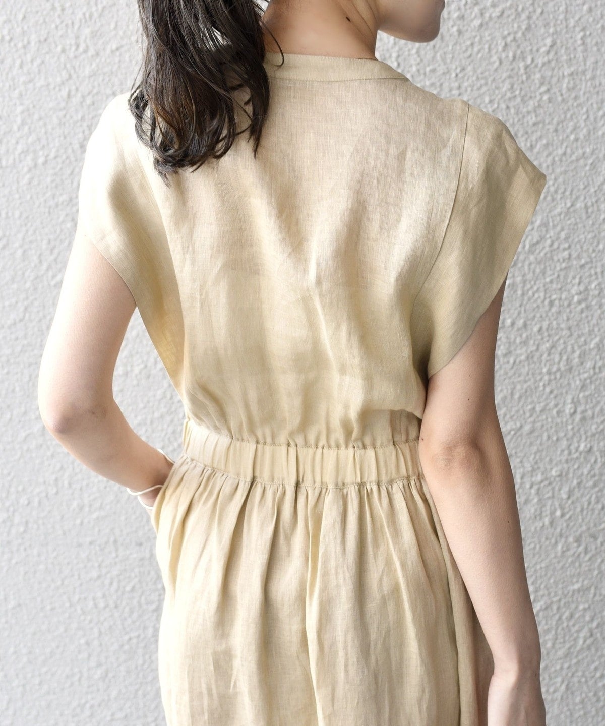 〈手洗い可能〉NORTHERN LINEN2タックワンピース