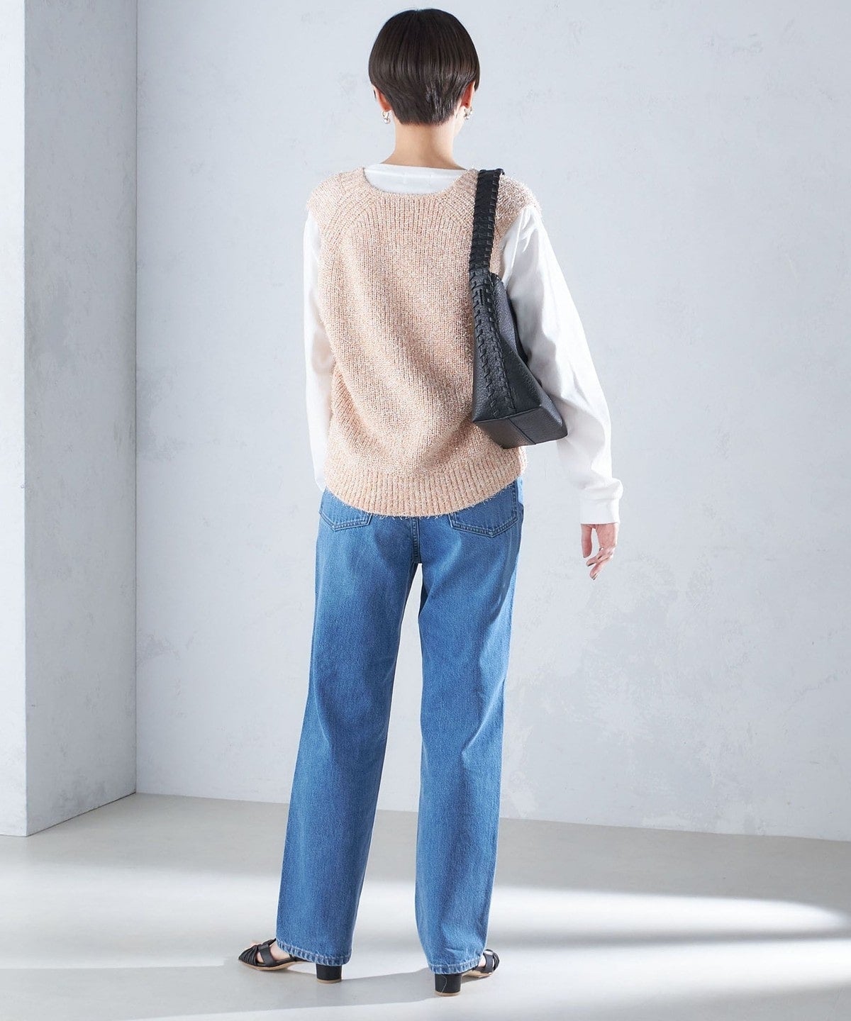 〈手洗い可能〉カール ヤーン スパンコール ベスト 24SS