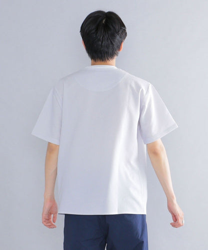 SHIPS: COOLMAX(R) シアサッカー ストライプ クルーネック Tシャツ