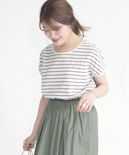 SHIPS Days STANDARD:DAILY FANCTION クルーネックTee border