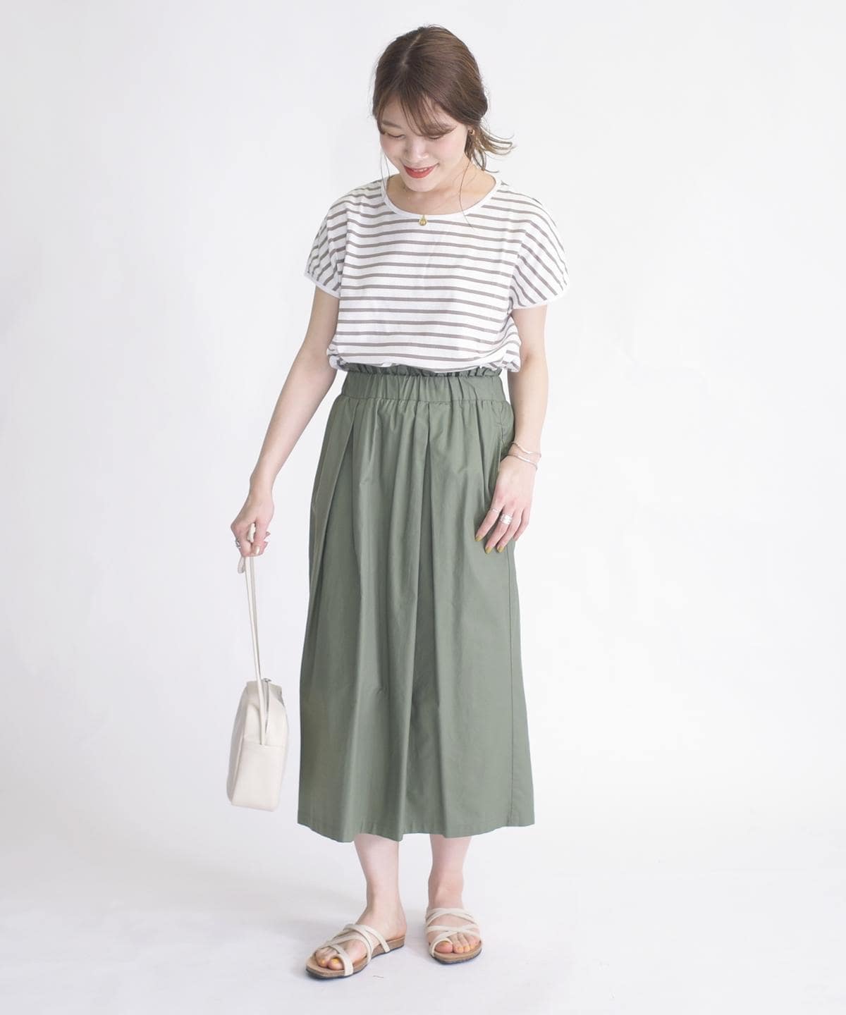 SHIPS Days STANDARD:DAILY FANCTION クルーネックTee border