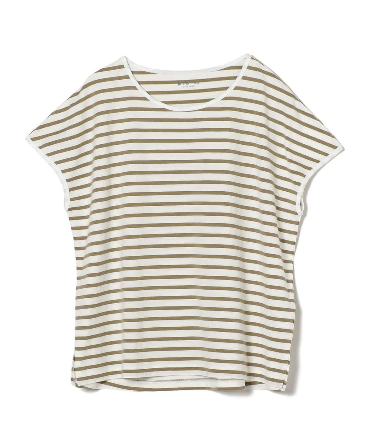 SHIPS Days STANDARD:DAILY FANCTION クルーネックTee border