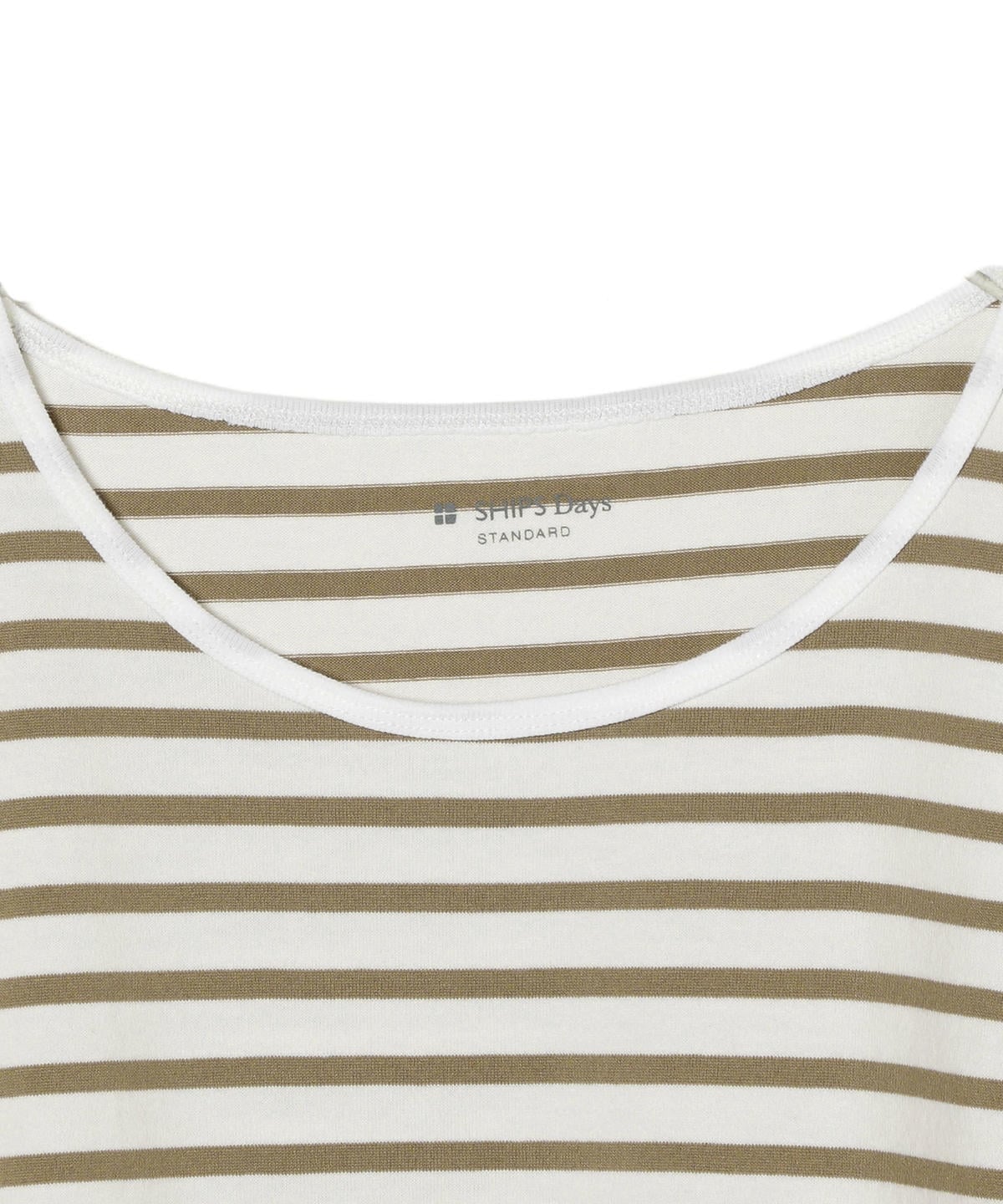SHIPS Days STANDARD:DAILY FANCTION クルーネックTee border