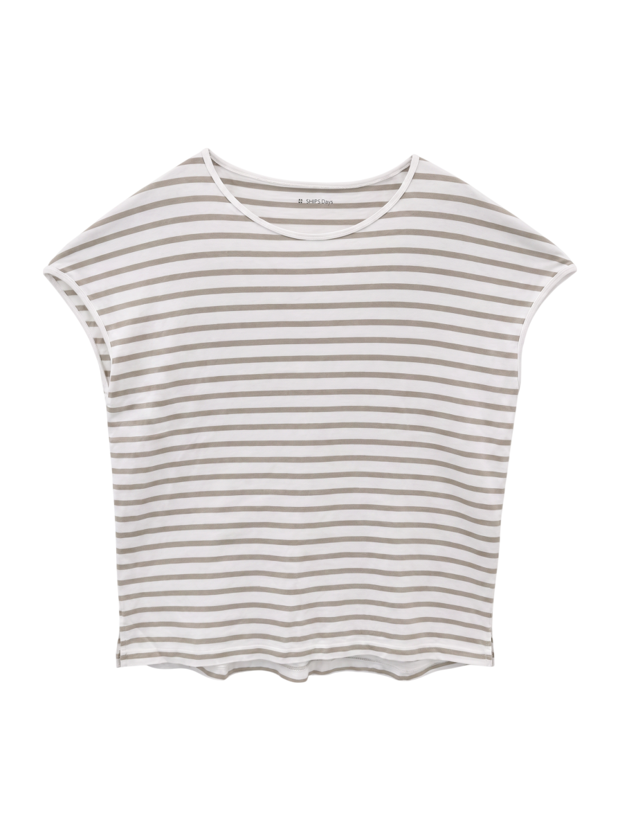 SHIPS Days STANDARD:DAILY FANCTION クルーネックTee border