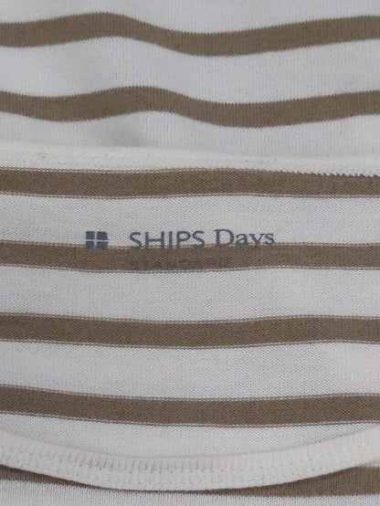 SHIPS Days STANDARD:DAILY FANCTION クルーネックTee border