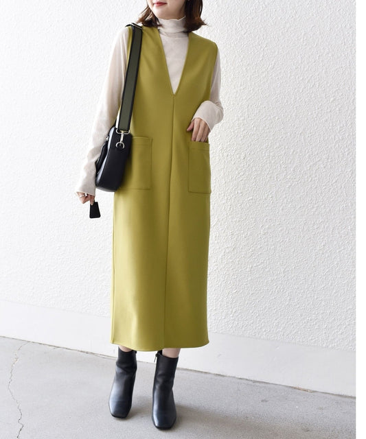 〈手洗い可能〉ジョーゼット 前後2WAY ジャンパー スカート